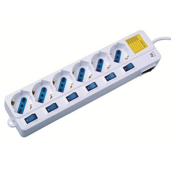 Ewent Ew3930 Prolunghe E Multiple 1,5 M 6 Presa(e) Ac Interno Bianco