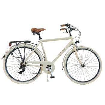 Bicicleta Via Veneto By Canellini Retro Aluminio + Sacs Lateral Hombre Talla 54 Nata