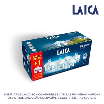 Pack 6 filtros jarra (5+1 gratis) Bi-flux Laica