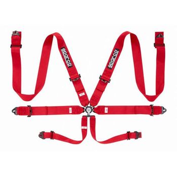 S04818racrs - Arnes 6 Puntos P-3" Pull Up Rojo Sparco.