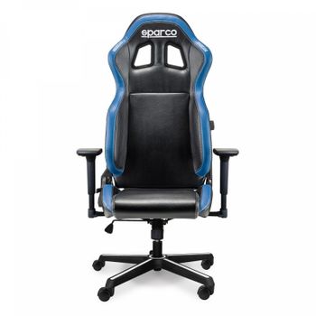 Sillon Piel Oficina-gaming - Sparco - Azul..