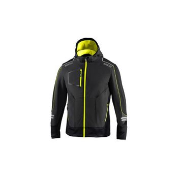 Chaqueta Tech Softshell Gris /amarillo Fluor Marca Sparco