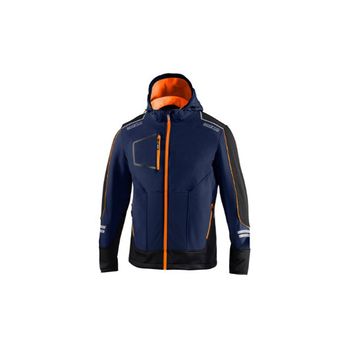 Chaqueta Tech Softshell Azul / Naranja Fluor Marca Sparco