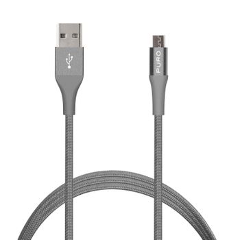 Puro Cable Usb-micro Usb 2,4a 1m Gris
