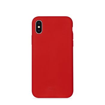 Puro Funda Silicona Con Microfibra Apple Iphone Xs Max Icon Roja