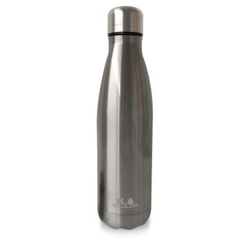 Puro H2o Botella De Acero Inoxidable Doble Pared 500ml Plata