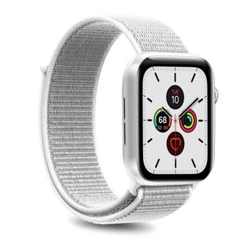 Puro Correa Nylon Sport Compatible Con Apple Watch 38-40mm Blanca