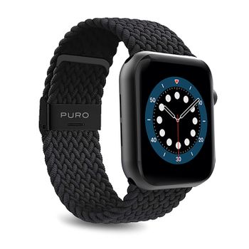 Puro Correa Nylon Loop Compatible Con Apple Watch 38/40/41m Negra