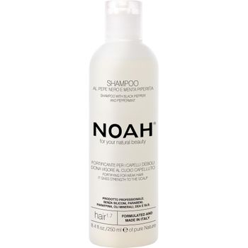 Champú Fortalecedor Con Pimienta Negra Y Menta Piperita 1.7 Noah 250 Ml