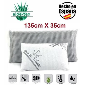 Almohada Viscoelastica De Carbono Activo Viaje – Viajera 3d Aloe-tex 135x35cm
