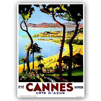 Impresión Sobre Metal - Cannes - Côte D'azur Cm. 30x40