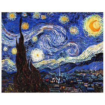 Legendarte - Cuadro Lienzo, Impresión Digital - La Noche Estrellada - Vincent Van Gogh - Decoración Pared Cm. 50x70