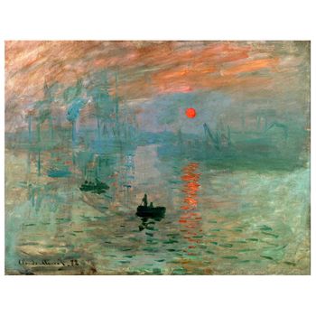 Legendarte - Cuadro Lienzo, Impresión Digital - Impresión. Sol Naciente - Claude Monet - Decoración Pared Cm. 40x50