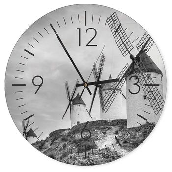 Legendarte - Reloj De Pared Molinos De Viento Cm. 40x40