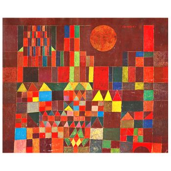 Legendarte - Cuadro Lienzo, Impresión Digital - Burg Und Sonne (castillo Y Sol) - Paul Klee - Decoración Pared Cm. 50x70