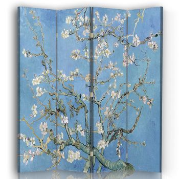 Legendarte - Biombo Almendro En Flor - Vincent Van Gogh - Separador De Ambientes Para Interiores Cm. 145x170 (4 Paneles)