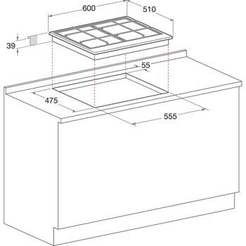 Hotpoint Pc 640 T (av) R /ha Negro, Bronce, Avena Integrado Encimera De Gas 4 Zona(s)