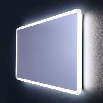 Espejo De Baño Iluminado Led Redondeado 60 X 120 Cm Dallas