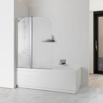 Puerta Doble Articulada Para Bañera De Cristal Transparente | Giada