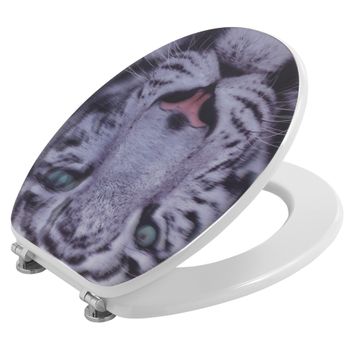 Asiento De Wc Con Decoración Animal Tigre En 3d