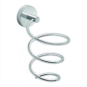 Espiral Para Colgar Secador De Pared En Metal Cromado 9,5x17 Cm | Sparta