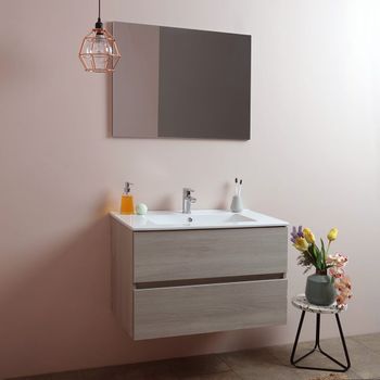 Mueble De Baño 80 Cm Con Cajones Olmo Leon Olmo Lavabo Ceramico | Berlin