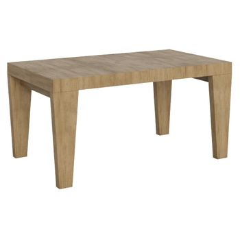 Mesa Extensible De Roble Natural De 6 A 20 Plazas L 160 A 420 Cm Kristo-soporte 2 Pies