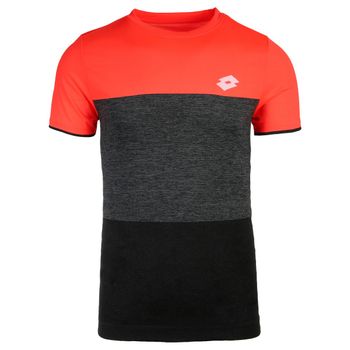 Camiseta Pádel Hombre Lotto Tennis Tech Tee. 210373 Coral/all Black. Talla Xl