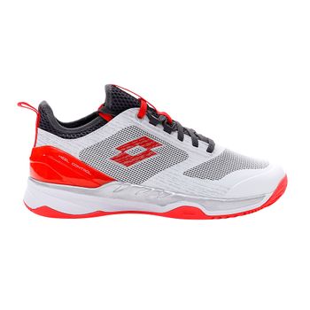 Zapatillas Pádel Hombre Lotto Mirage 200 Cly. White/red. 213626. Talla 44