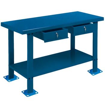 Metalworks 751001500 Banco De Trabajo Der1500 - Azul 2 Cajones