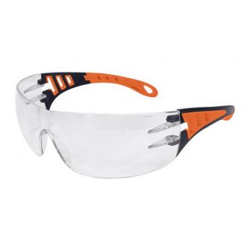 Gafas De Seguridad Transparentes Con Patillas Naranjas Evo Eagle Evoto