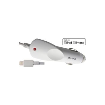 Cargador De Coche Con Salida Lightning Blanco