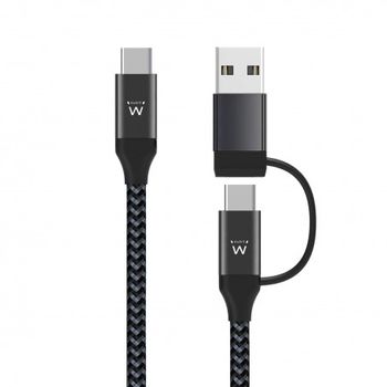 Ewent - Ew9918 Cable Usb 1 M Usb 3.2 Gen 1 (3.1 Gen 1) Usb C Negro