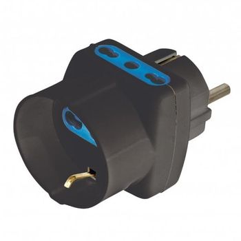 Redline Rdl5917 Adaptador De Enchufe Eléctrico Tipo L (it) Tipo L (it) + Tipo F Negro