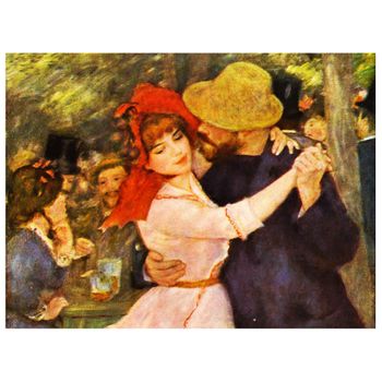 Legendarte - Cuadro Lienzo, Impresión Digital - Baile En Bougival (detalle) - Pierre Auguste Renoir - Decoración Pared Cm. 60x80