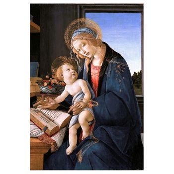Legendarte - Cuadro Lienzo, Impresión Digital - Virgen Del Libro - Sandro Botticelli - Decoración Pared Cm. 60x90