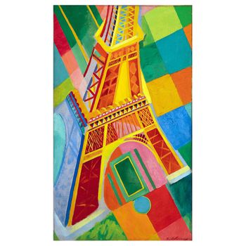 Legendarte - Cuadro Lienzo, Impresión Digital - Torre Eiffel - Robert Delaunay - Decoración Pared Cm. 60x100