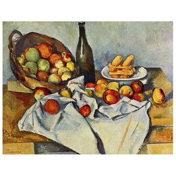 Legendarte - Cuadro Lienzo, Impresión Digital - Cesto De Manzanas - Paul Cézanne - Decoración Pared Cm. 60x80