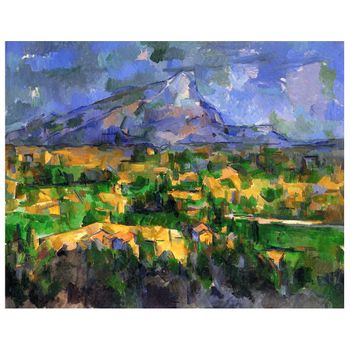 Legendarte - Cuadro Lienzo, Impresión Digital - La Montaña Sainte-victoire - Paul Cézanne - Decoración Pared Cm. 60x75
