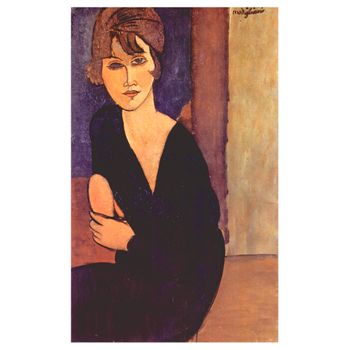 Legendarte - Cuadro Lienzo, Impresión Digital - Retrato De Madame Reynouard - Amedeo Modigliani - Decoración Pared Cm. 50x80