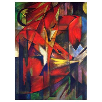 Legendarte - Cuadro Lienzo, Impresión Digital - Los Zorros - Franz Marc - Decoración Pared Cm. 60x80