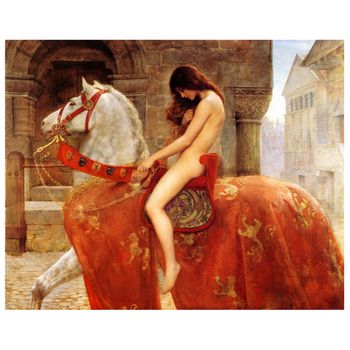 Legendarte - Cuadro Lienzo, Impresión Digital - Lady Godiva - John Maler Collier - Decoración Pared Cm. 60x75