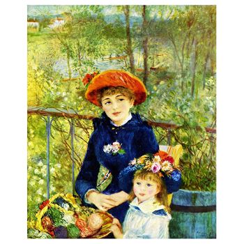 Legendarte - Cuadro Lienzo, Impresión Digital - En La Terraza - Pierre Auguste Renoir - Decoración Pared Cm. 80x100