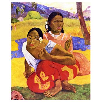 Legendarte - Cuadro Lienzo, Impresión Digital - Nafea Faa Ipoipo (¿cuándo Te Casas?) - Paul Gauguin - Decoración Pared Cm. 80x100