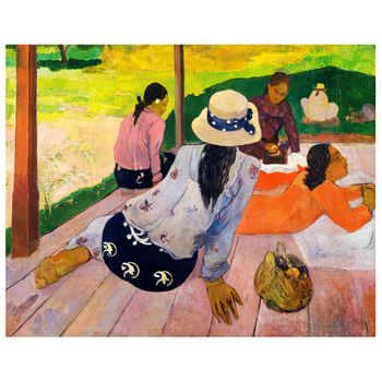 Legendarte - Cuadro Lienzo, Impresión Digital - La Siesta - Paul Gauguin - Decoración Pared Cm. 80x100