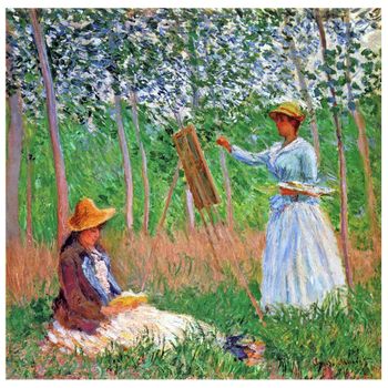 Legendarte - Cuadro Lienzo, Impresión Digital - En El Bosque De Giverny - Claude Monet - Decoración Pared Cm. 90x90