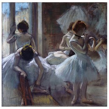 Legendarte - Cuadro Lienzo, Impresión Digital - Bailarines - Edgar Degas - Decoración Pared Cm. 90x90