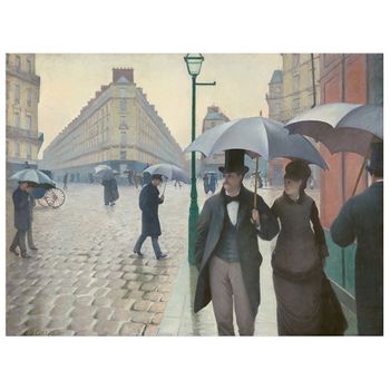 Legendarte - Cuadro Lienzo, Impresión Digital - Calle De París, Día Lluvioso - Gustave Caillebotte - Decoración Pared Cm. 80x100