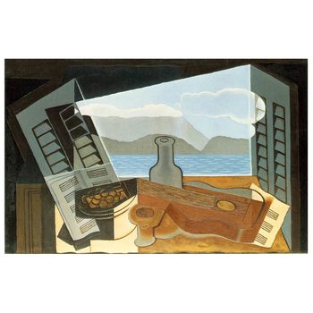 Legendarte - Cuadro Lienzo, Impresión Digital - La Ventana Abierta - Juan Gris - Decoración Pared Cm. 80x120