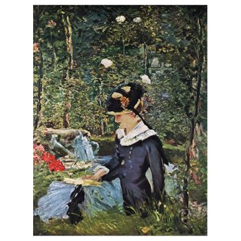 Legendarte - Cuadro Lienzo, Impresión Digital - Chica En El Jardín - Édouard Manet - Decoración Pared Cm. 50x70